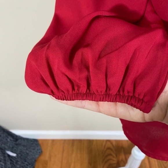 Mercantile J.Crew Red RuffleOff The Shoulder Top - Picture 5 of 6